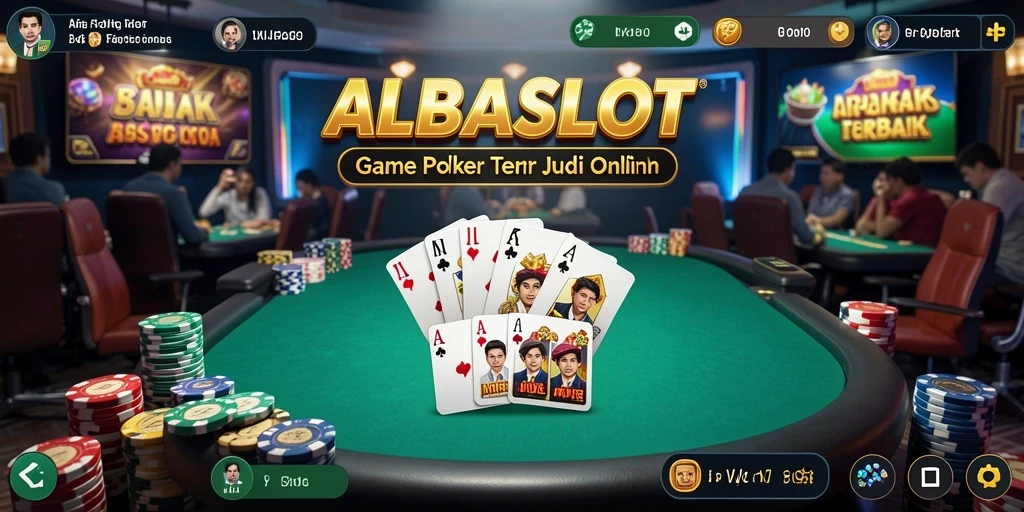 Tampilan menarik dari gameplay Poker di ALBASLOT.