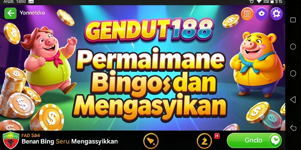 Tampilan gameplay seru dalam permainan Bingo GENDUT188.