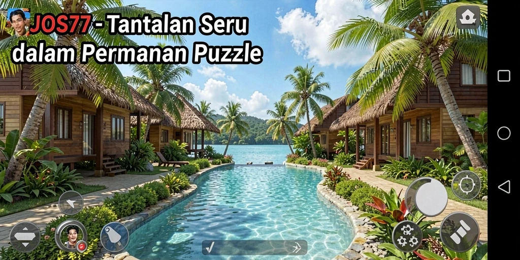Tampilan gameplay seru dalam JOS77 dengan tantangan Puzzle.