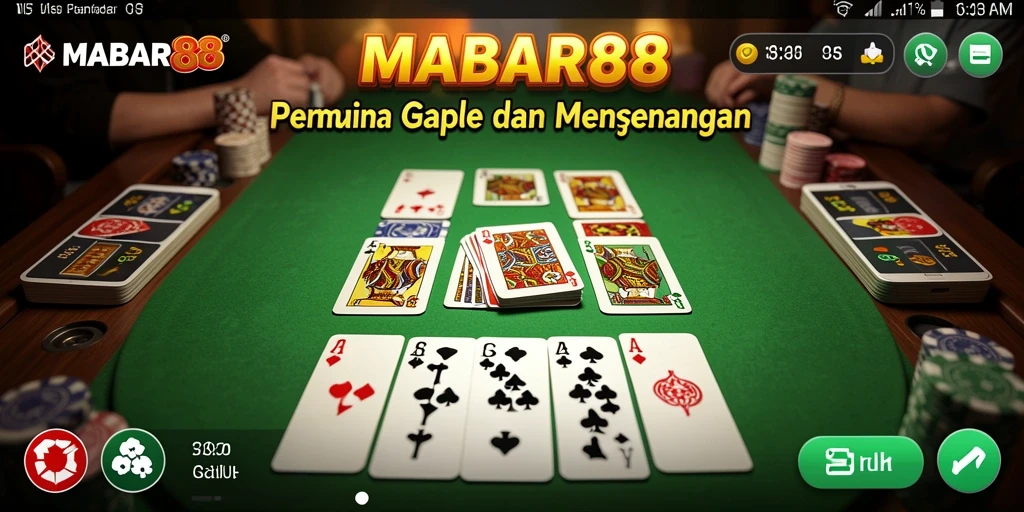 Tampilan seru Game Gaple di MABAR88.