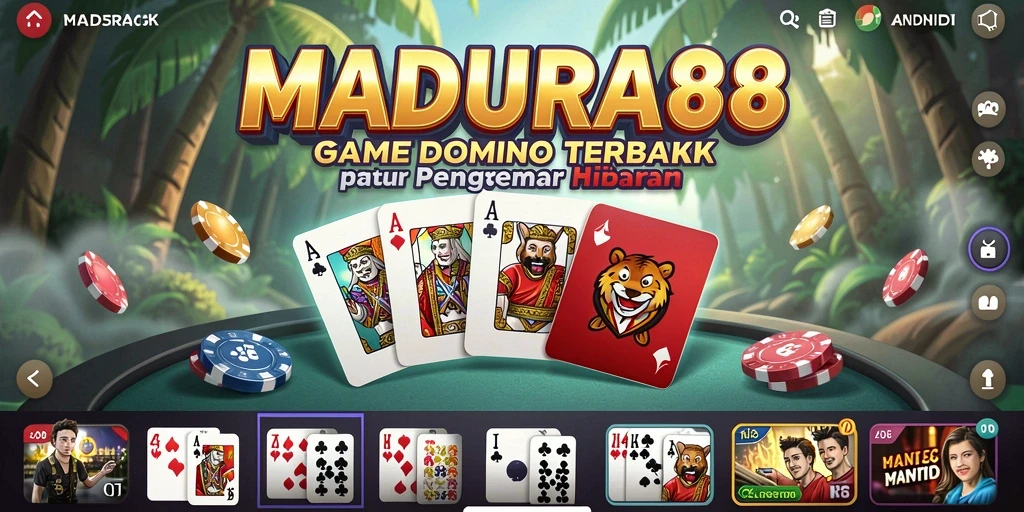 Tampilan gameplay seru dalam MADURA88 saat bermain Domino.