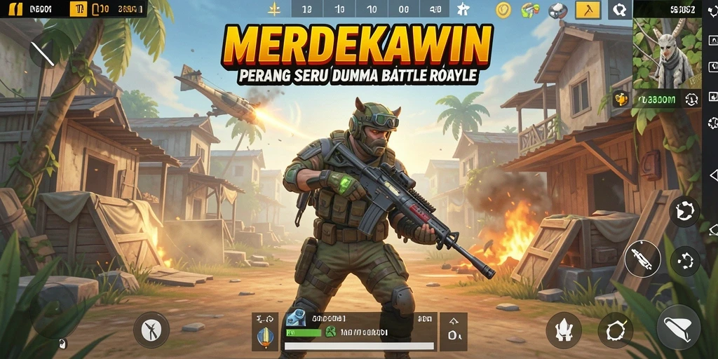 Tampilan menarik dari gameplay intens dalam MERDEKAWIN!