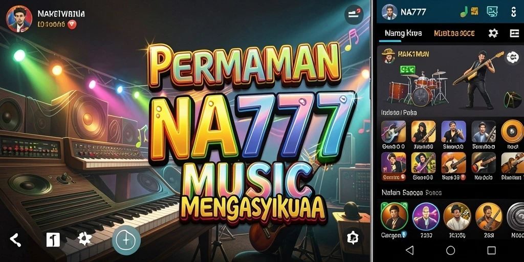 Tampilan gameplay NA777 dengan berbagai lagu musik yang menarik.