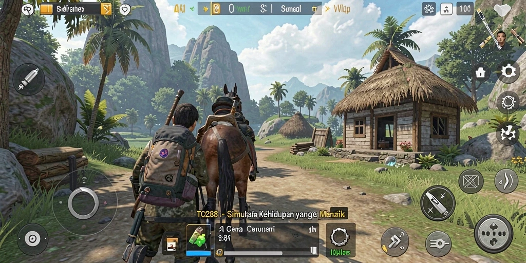 Tampilan gameplay <strong>TO288</strong> yang menarik dalam simulasi kehidupan.