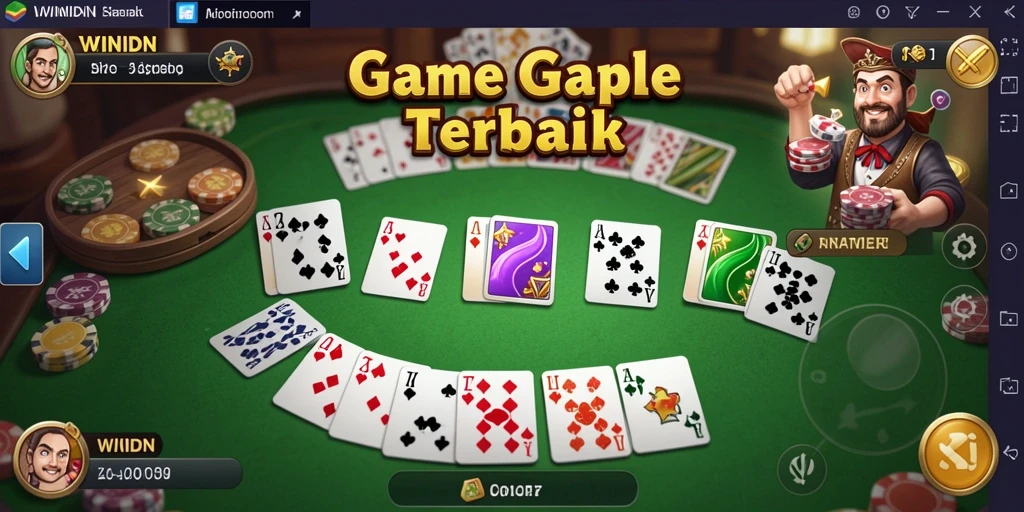 Screenshot gameplay WINIDN yang menampilkan aksi seru dalam permainan Gaple.